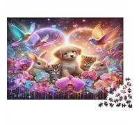 Amici animali magici Puzzles 1000 Pezzi Carta riciclata per adulti Puzzle per adulti Gioco educativo per decompressione Regalo divertente per casa Ottima idea regalo 70x50cm/1000pcs