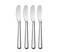 Alessi Amici Set di 4 Coltelli per Burro, Acciaio Inossidabile 18/10, Argento