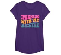 Amici Carino Gemellaggio con Il Mio Bestie Spirito Settimana Maglietta, Ragazze, Viola, S
