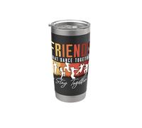 Amici che ballano insieme rimangono Breakdance Dance Moves Bicchiere termico in acciaio inox doppia parete