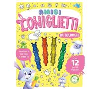 Amici coniglietti da colorare. Ediz. illustrata. Con 12 pastelli