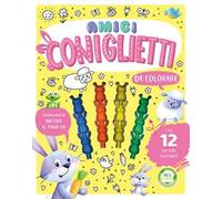 Amici coniglietti da colorare. Ediz. illustrata. Con 12 pastelli