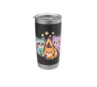 Amici del campo della foresta Kawaii Bicchiere termico in acciaio inox doppia parete