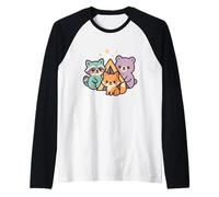 Amici del Campo della Foresta Kawaii Maglia con Maniche Raglan