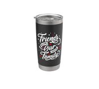 Amici e amici di famiglia che diventano amicizia familiare Bicchiere termico in acciaio inox doppia parete