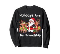 Amici Holidays Are for Friendship Santa Renna Fun Felpa