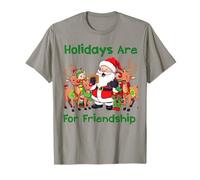 Amici Holidays Are for Friendship Santa Renna Fun Maglietta
