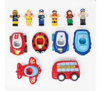 Amici Professioni e Mezzi di Trasporto - Set 6 Personaggi e Veicoli