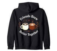 Amici Si Preparano Meglio Insieme Design caffè Felpa con Cappuccio