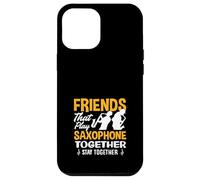 Amici suonano sassofono insieme divertente sassofonista Duo Custodia per iPhone 12 Pro Max