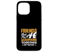 Amici suonano sassofono insieme divertente sassofonista Duo Custodia per iPhone 13 Pro Max
