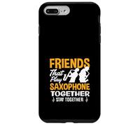 Amici suonano sassofono insieme divertente sassofonista Duo Custodia per iPhone 7 Plus/8 Plus