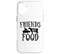 Amici Vegani Non Cibo Idea Regalo Veganismo Cibo Verde Custodia per iPhone 16 Plus