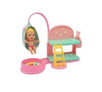 Amicicci Cicciobello - Dream Time, letto a castello con tanti accessori per la nanna e stelline adesive che si illuminano al buio, per bambine a partire dai 3 anni, CC034000, Giochi Preziosi