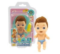 Amicicci Pipì, Bamboline Piccole Interattive con Funzione Pipi' e Pannolino Removibile, Giochi Bambini 3 Anni, Espressioni Buffe e Simpatiche, 5 Modelli Collezionabili, Cicciolucas