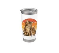 Amicizia animale carino gatto e topo migliori amici Bicchiere termico in acciaio inox doppia parete