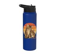 Amicizia animale carino gatto e topo migliori amici Stainless Steel Insulated Water Bottle