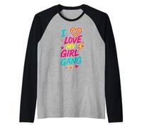 Amicizia Cuore I Love My Girl Gang Cute Womens Squad Love Maglia con Maniche Raglan