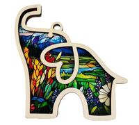 Amicizia elefante ornamento - ciondolo in legno con motivo a elefante con carta storia. Decorazione significativa per le vacanze e regalo speciale per sorelle, amici e