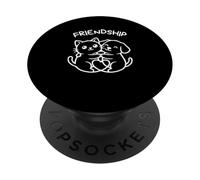 Amicizia Gatto e Cane Abbracciare Loveship PopSockets PopGrip Adesivo