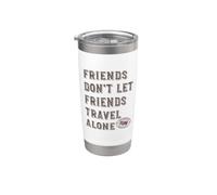 Amicizia, gli amici non lasciano che gli amici viaggiano da soli Bicchiere termico in acciaio inox doppia parete