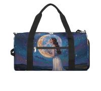 Amicizia sotto la luna gigante borsa da palestra per uomini e donne, borsa da palestra impermeabile, grande borsa da viaggio per allenamento