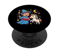 Amicizia stravagante con mago e unicorno PopSockets PopGrip Adesivo