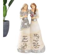 Amico Angel Figurine Decorazione statua | Elegante Memorial Angel Sculpture Gift per celebrare l'amicizia e la fratellanza perfetta per la mensola o la scrivania come un senza
