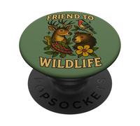 Amico della fauna selvatica Conservazione della natura Amante degli animali Eco PopSockets PopGrip Adesivo