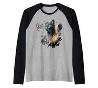 Amico o Nemico? Gatto e Uccello Design Buddies o Nemici? Maglia con Maniche Raglan