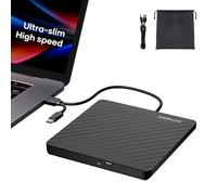 Amicool Masterizzatore esterno USB-C USB 3.0 CD/DVD +/-RW, lettore DVD portatile ultra sottile per Mac iMac MacBook, Windows 11/10/8 Linux, unità ottica per computer desktop e computer