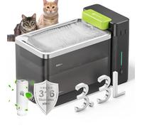 Amicura A3 Lite Fontana per gatti con tecnologia di ultrafiltrazione Ciotola per bere in acciaio inossidabile SUS316 con serbatoio grande da 3,3 litri BIANCO