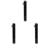 Amig 22655 Chiusura finestre e Porte scorrevoli MOD.3650, Serratura a Gancio da Incasso, in Alluminio Finitura Nera, Dimensioni: 174 x 23 mm, Nero, 0 (Confezione da 3)