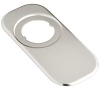 Amig - Abbellimento scudi di sicurezza per serrature mod. 10 | 165 x 74 mm | Per evitare di graffiare le porte con le chiavi | Forma rettangolare | Ottone cromato opaco