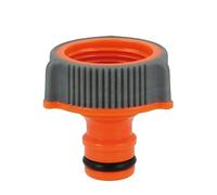 Amig - Adattatore per Rubinetto del Tubo 3/4" | Montaggio Rapido e Facile per Tubi d'Acqua | Resistente al Gelo e all'UV | Plastica Abs e Gomma | Arancione e Grigio