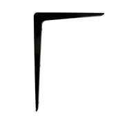 Amig - Angolo per Scaffali da Parete | Squadra Metallica per Ripiani | Supporto Robusto per Scaffali | Compatibile con Binari Cassetti | Nero, 300x200 mm, Alluminio