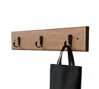 Amig - Appendiabiti a parete multiplo - 320 x 70 x 53 mm - Appendino colore Acacia/nero - Realizzato in LEGNO + ZAMAK. Mod. CM36