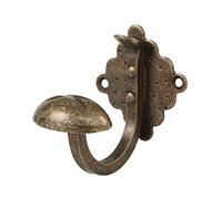 Amig - Appendiabiti da parete decorativo Mod.103-70 x 70 x 85 mm - Perfetto per appendere cappotti, vestiti e accessori - Tipo gancio - Stile forgiato - Acciaio rifinito in colore pelle