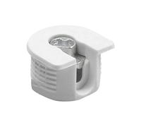 Amig - Attacco eccentrico, M6 - Ø 20 x 12,5 mm, 4 pezzi, per montaggio di pannelli con viti modello 60 di M6, Ottimale per Unione di scaffali e mobili, plastica bianca