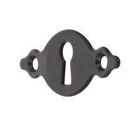 Amig - Bocallave - Piastra orizzontale e liscia - 26 x 67 x 1,5 mm - Con foro per serrature di Gorja - Ideale per il fissaggio su cassetti, armadi, cassettiere, cassapanche e porte - Acciaio nero