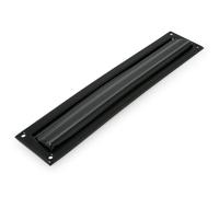 Amig Boccali per pareti o porte interne ed esterne, Misura totale 342 x 73 mm Misura bocca 246 x 48 mm, In acciaio con finitura nera opaca