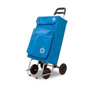 Amig - Carrello Spesa a 4 ruote | Tasca esterna per surgelati | Facile movimentazione | Carico massimo 15 Kg | Capacità 48 litri | Misure: 22 x 40 x 106 cm | Colore: Blu