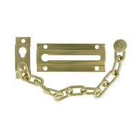 Amig - Catena di Sicurezza per Porte Mod. 1 | Lunghezza della catena: 200 mm | Maniglia ad incasso per porte d’ingresso | Maglie resistenti in acciaio | Ottone lucido verniciato