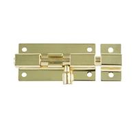 Amig - Catenaccio da Sovrapporre - 40 x 28 mm - Adatto per Porte di Passaggio in Legno - Spigoli Squadrati - Chiavistello per Bagno, Camera da Letto - Serratura di Sicurezza - Acciaio Dorato