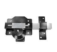 Amig - Catenaccio di Sicurezza con Cilindro Rotondo e Perni di Apertura Mod. 1 | Cilindro 50mm | Catenaccio da Sovrapporre per Porte d'Ingresso o Interne | 5 Chiavi | 88 x 153mm | Acciaio | Nero