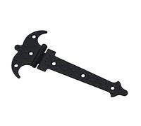 Amig - Cerniera a due pale nera mod. 551 in acciaio finitura in stile forgiato per porte apribili lisce di ingresso e passaggio, esterne e interne, e armadietti, 90 x 55 x 1,5 mm, nero