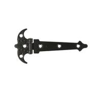 Amig - Cerniera | Due Ali | Nero | Acciaio Punteggiato | Stile: Rustico | Forgia per Porte Battenti Lisce | Entrata e Passaggio Esterni ed Interni, e Armadi | Dimensioni: 120 mm