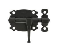 Amig - Chiavistello da Sovrapporre per Porte e Mobili Mod. 484 | Fermaglio di Sicurezza per Chiusura Orizzontale | Materiale Acciaio con Asse in Zamak | 60 mm | Stile Rustico | Include Viteria | Nero