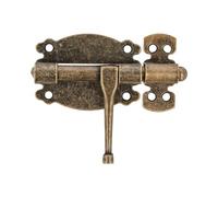 Amig - Chiavistello da Sovrapporre per Porte e Mobili Mod. 484 | Fermaglio di Sicurezza per Chiusura Orizzontale | Materiale Acciaio con Asse in Zamak | 80 mm | Stile Rustico | Include Viteria | Cuoio