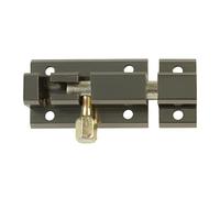 Amig - Chiavistello in alluminio | Bullone Mod. 500 | Marrone Bruciato | Serratura per cancello | Dimensioni: 60 x 30 | Serratura a vite | Adatto per porte e finestre